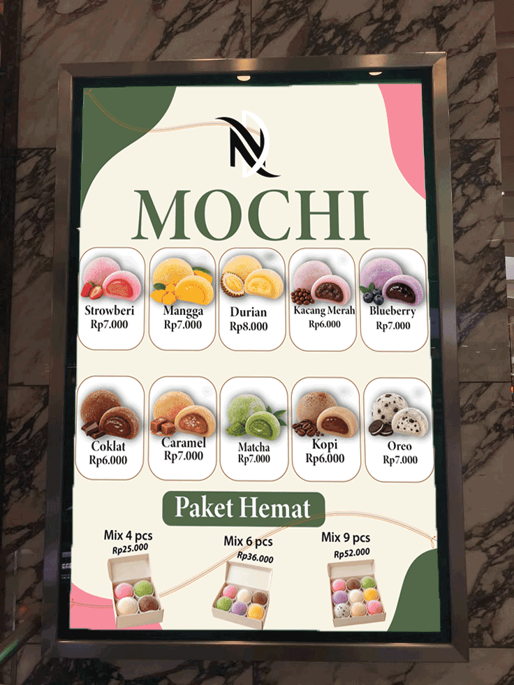 Poster Menu Mochi UMKM