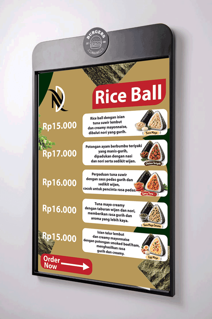 Poster Rice Ball UMKM