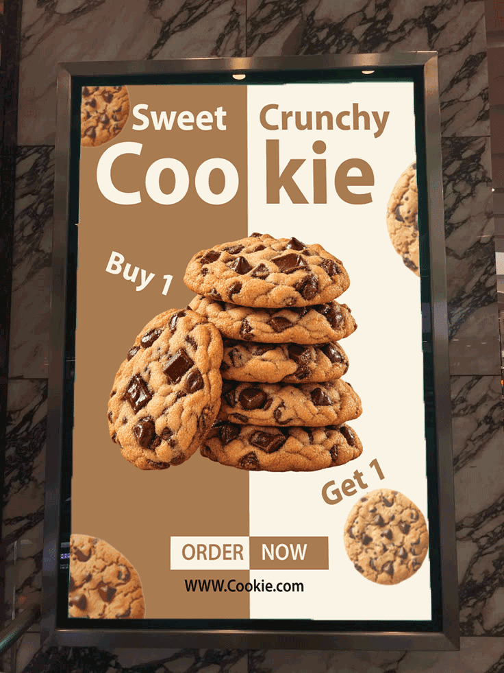 Poster Promosi Makanan Cookie UMKM