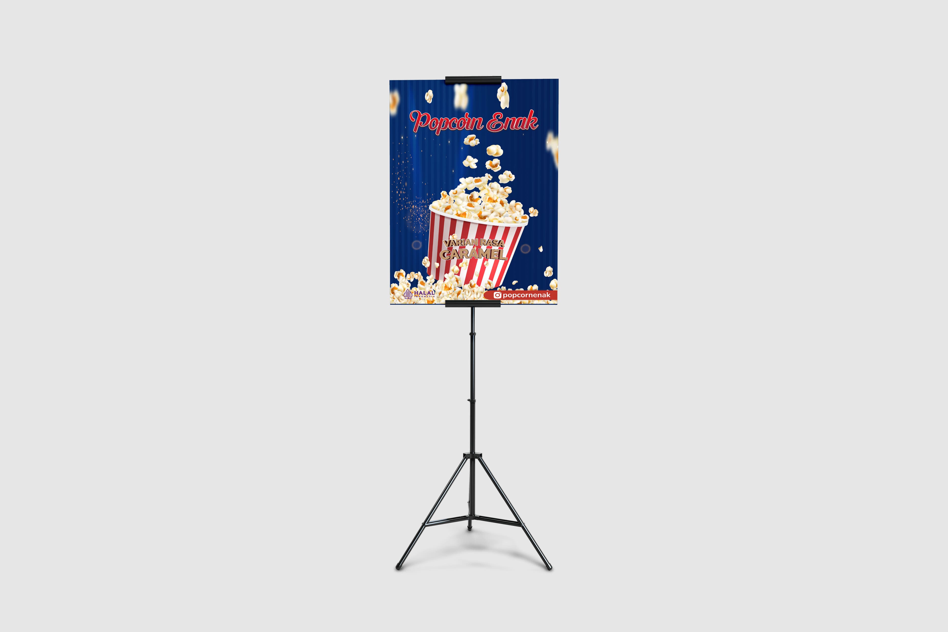Tripod Banner Popcorn Caramel