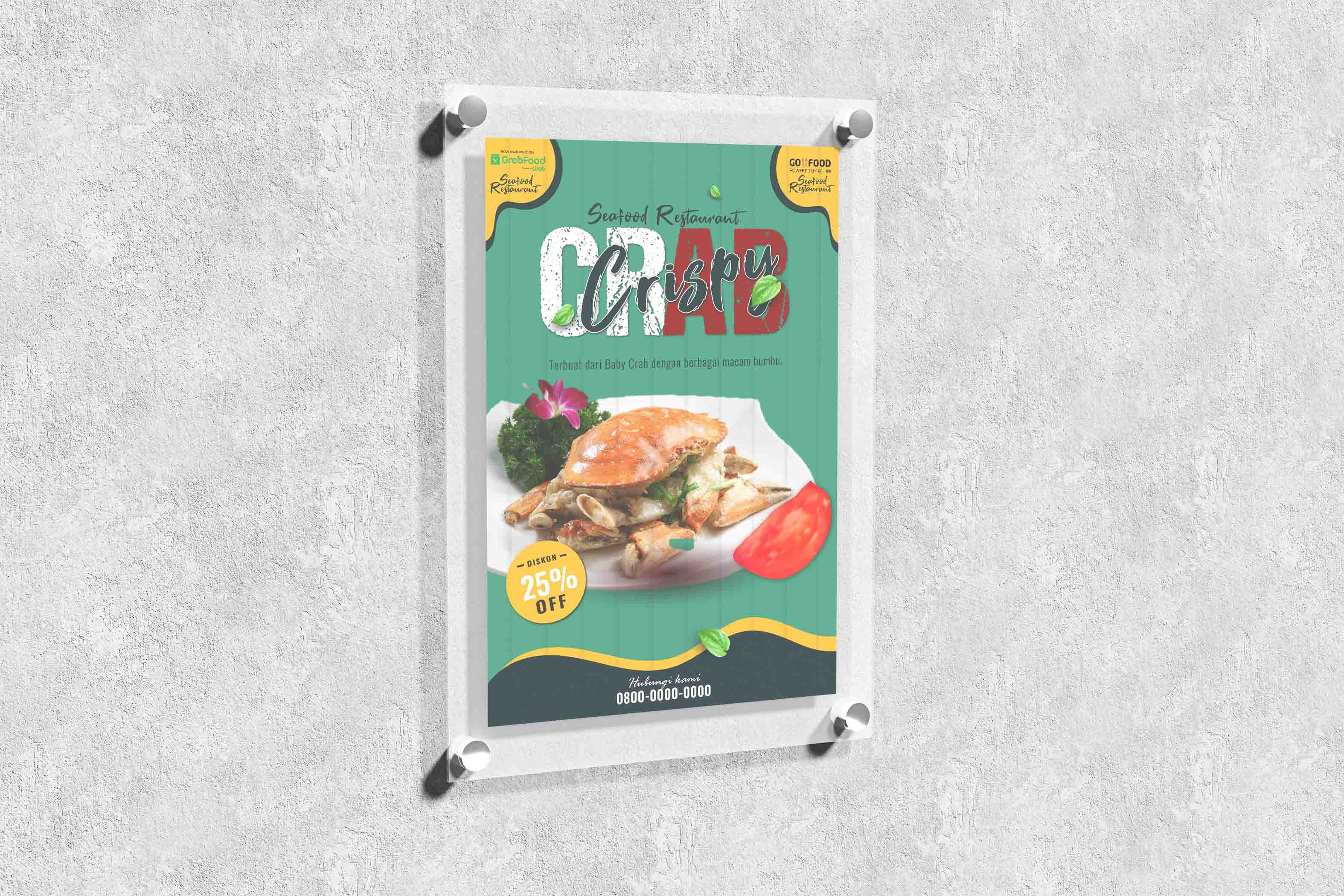 Wall Poster Promosi Crispy Crab