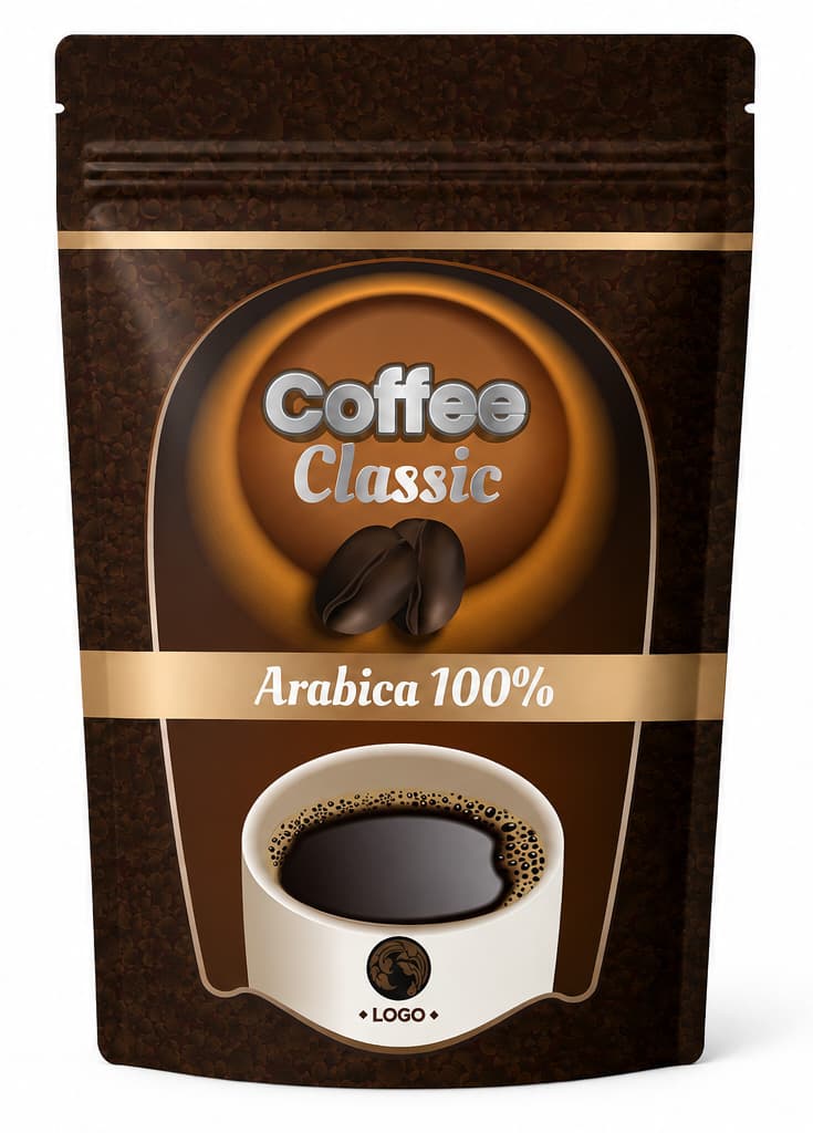 Kemasan Standing Pouch Coffee Classic Arabica 100% Espresso Blend
