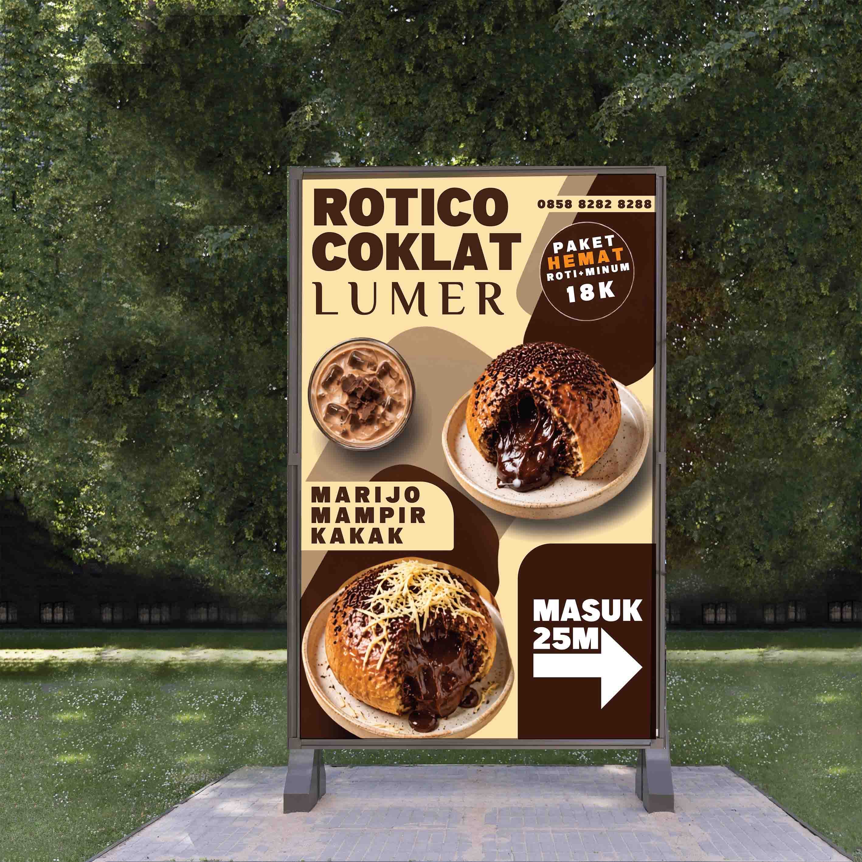 Baliho Umkm Tema Banner UMKM Coklat Lumer Cream