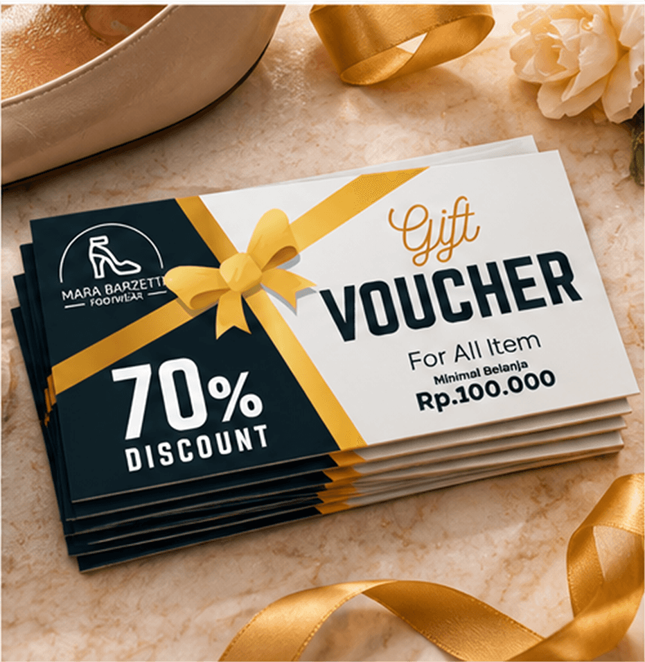 Voucher Diskon 70% Toko Sepatu Gold Black
