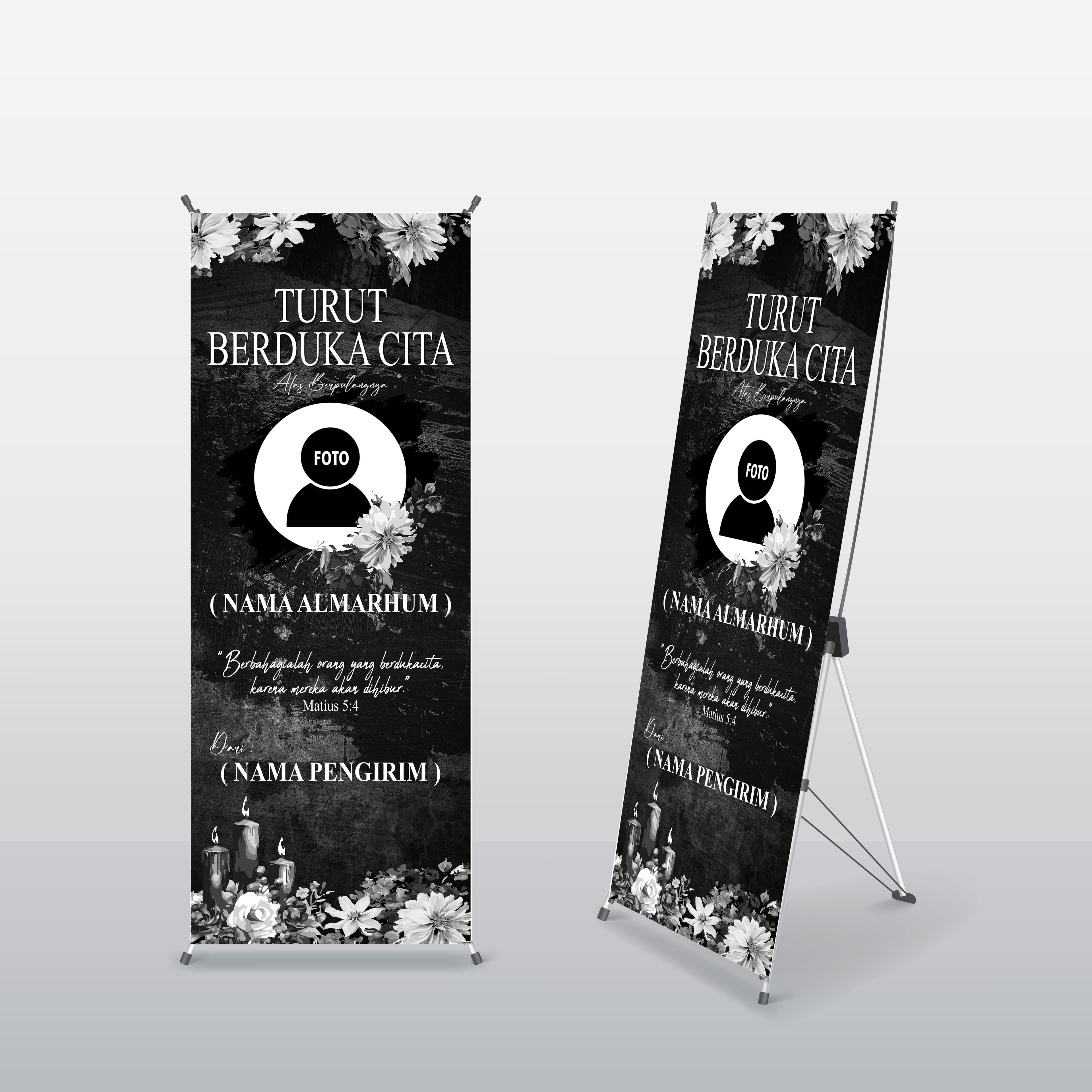X Banner Duka Black Mural