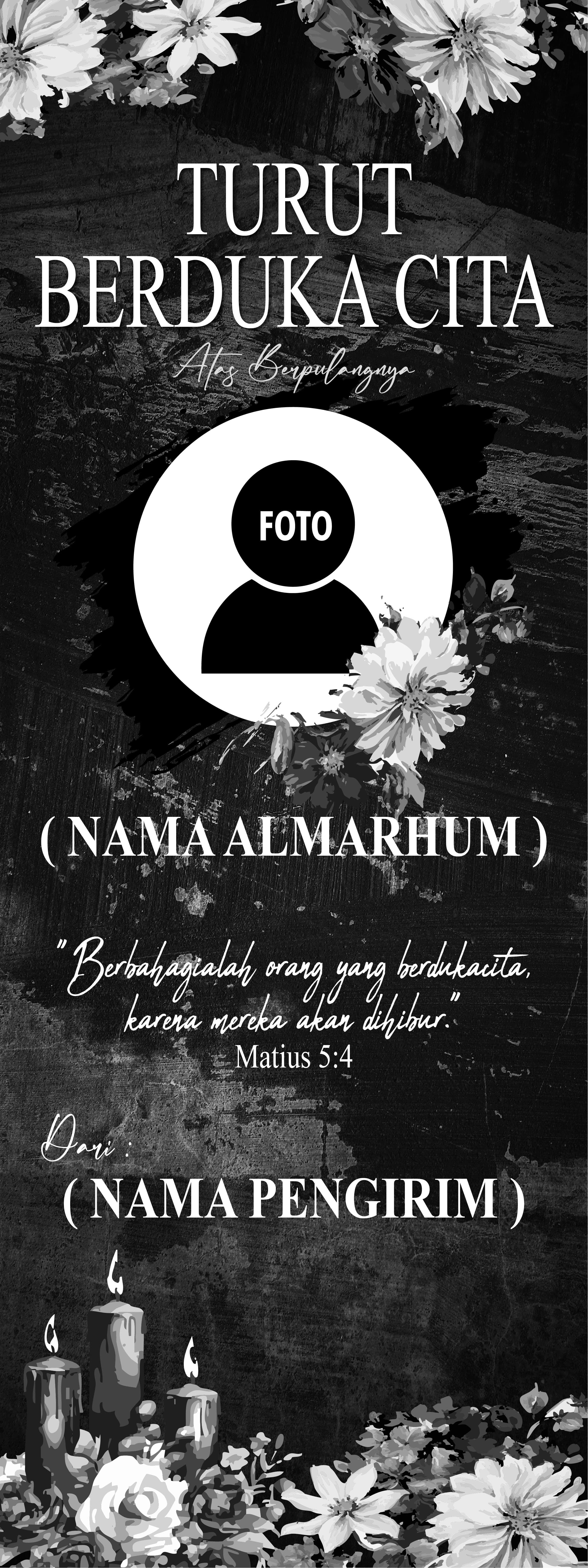 X Banner Duka Black Mural
