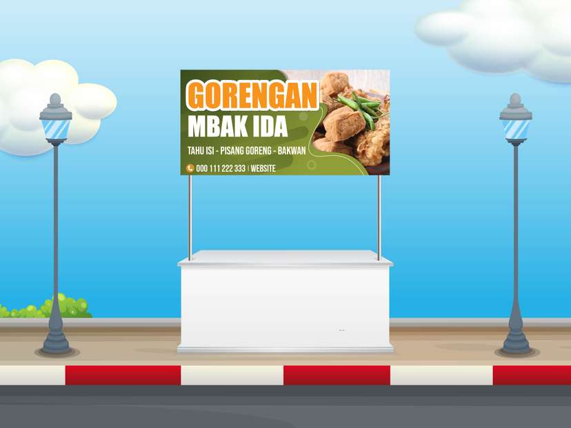 Banner jualan gorengan - Image 1
