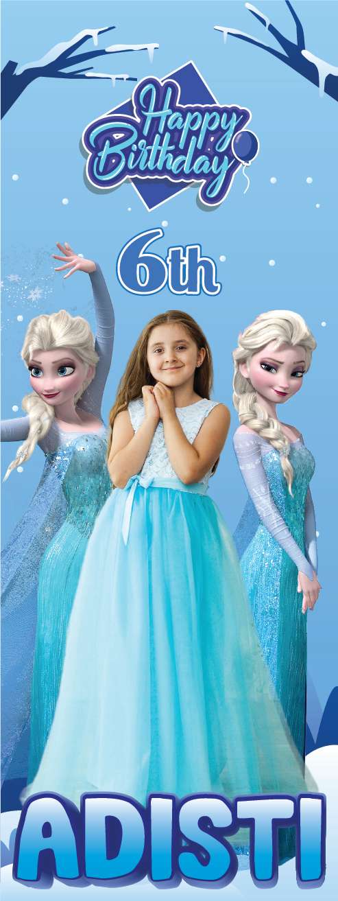 Standing Banner Ulang Tahun Frozen - Image 1
