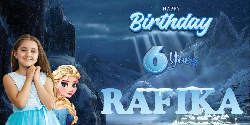 Baliho Ulang Tahun Frozen - Image 1