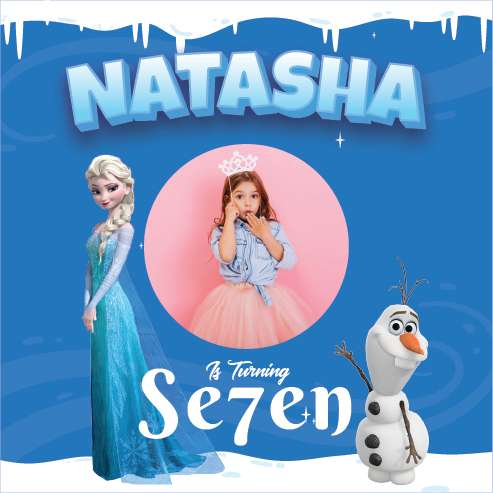 Baliho Ulang Tahun Frozen - Image 1
