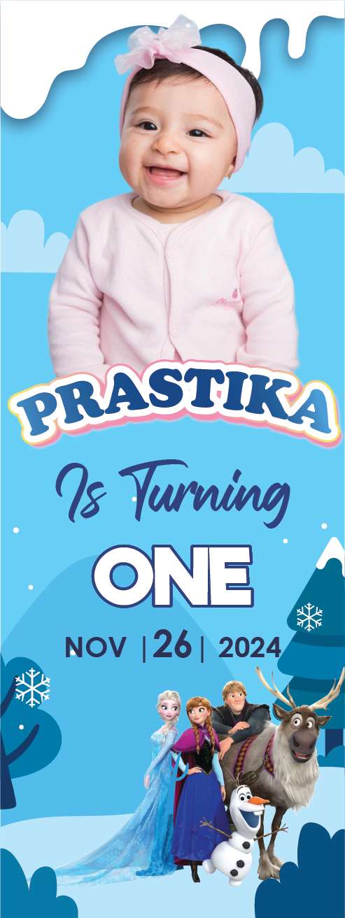 Standing Banner Ulang Tahun Frozen - Image 1