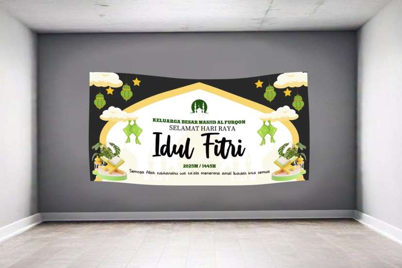 idul Fitri hitam gold hijau elegan - Image 1