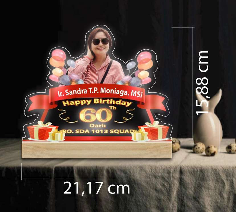 Dreamled ulang tahun warna merah - Image 1