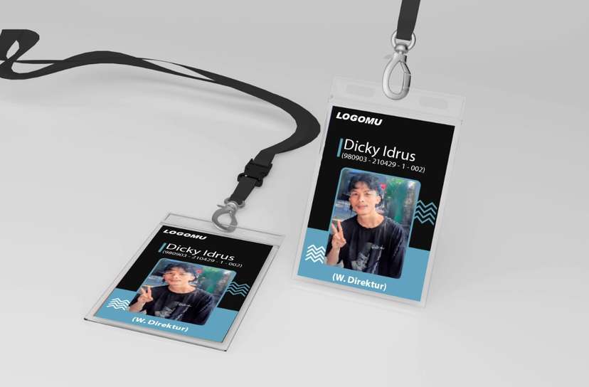 id card biru hitam elegan keren - Image 1