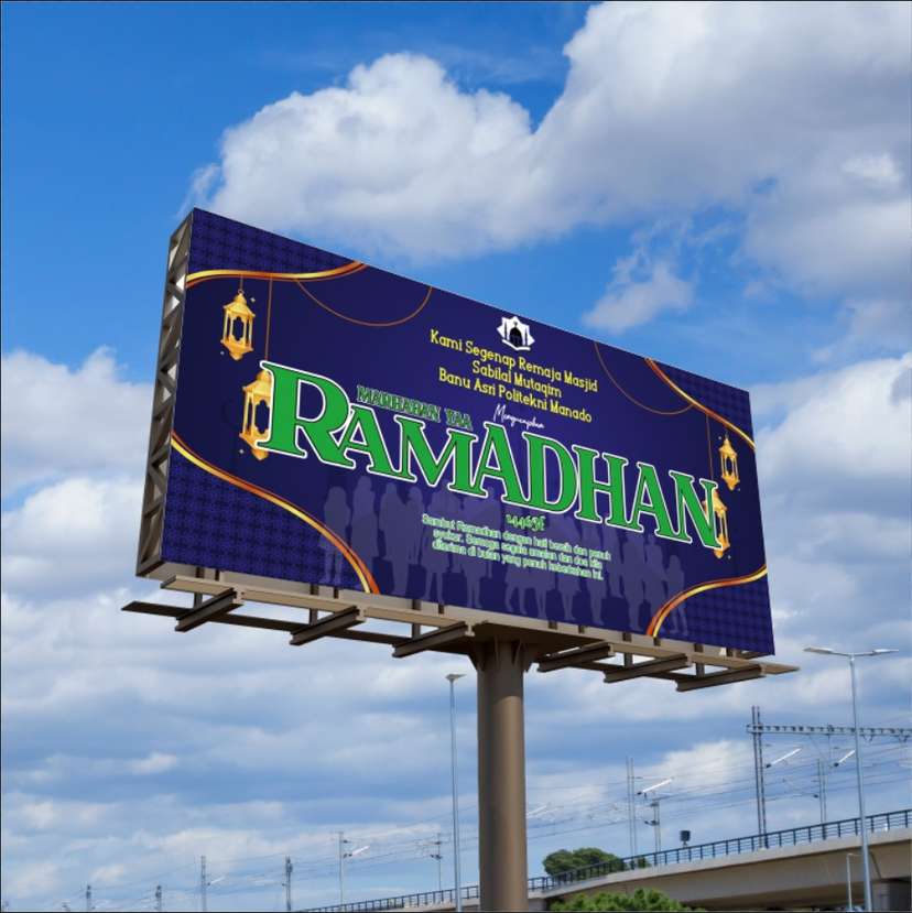 Baliho Ucapan Ramadhan - Desain Elegan Islami - Image 1