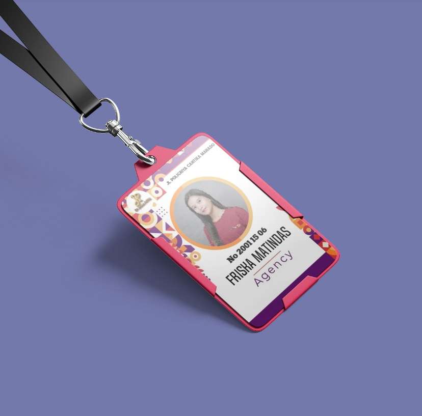 id card motif bunga prifesional - Image 1