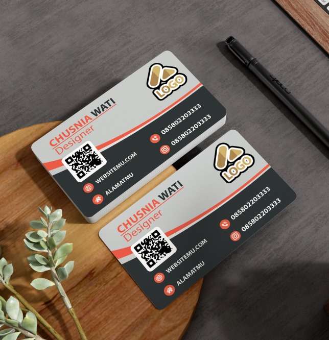 Kartu Nama Digital dengan QR Code, Desain Modern dan Profesional - Image 1