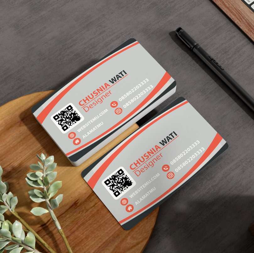 Kartu Nama Digital dengan QR Code, Desain Futuristik dan Profesional - Image 1