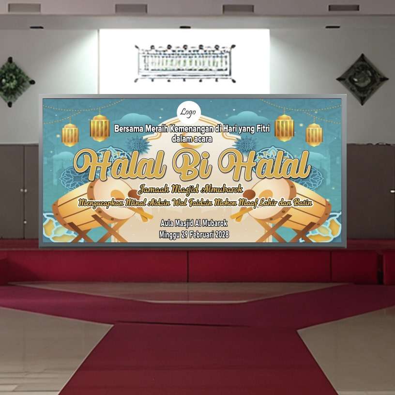 baliho halal bihalal Gemuruh Bedug Menyatukan Silaturahmi Fitri - Image 1