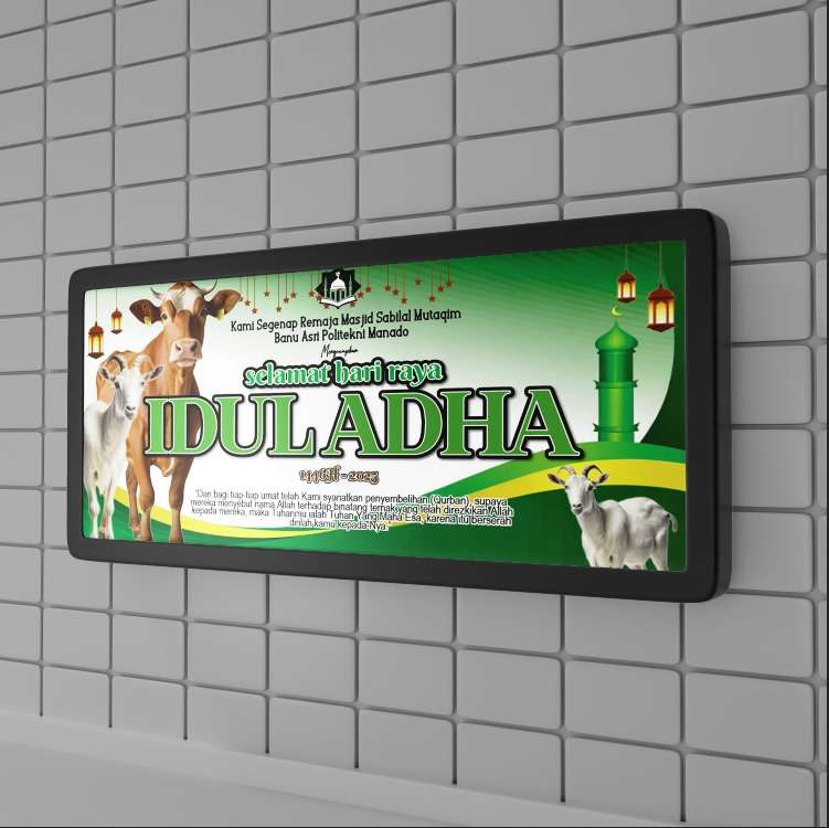 Baliho Idul Adha 1446 H 2025 – Nuansa Hijau Islami dan Hewan Qurban - Image 1