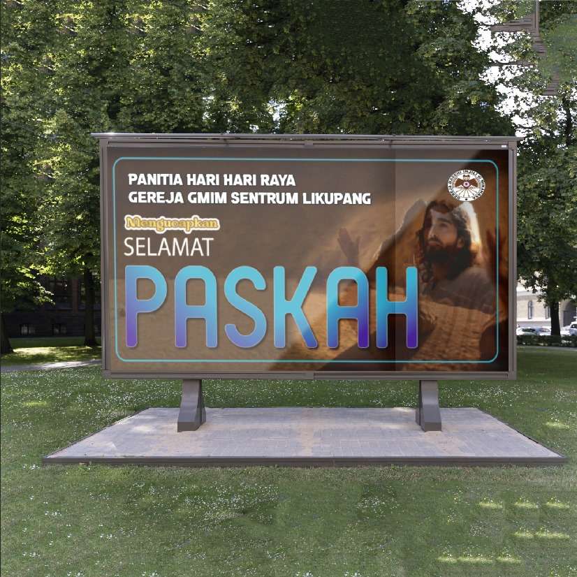Desain Baliho Paskah 2025 | Gua Kosong & Yesus Bangkit | GMIM Sentrum Likupang - Image 1