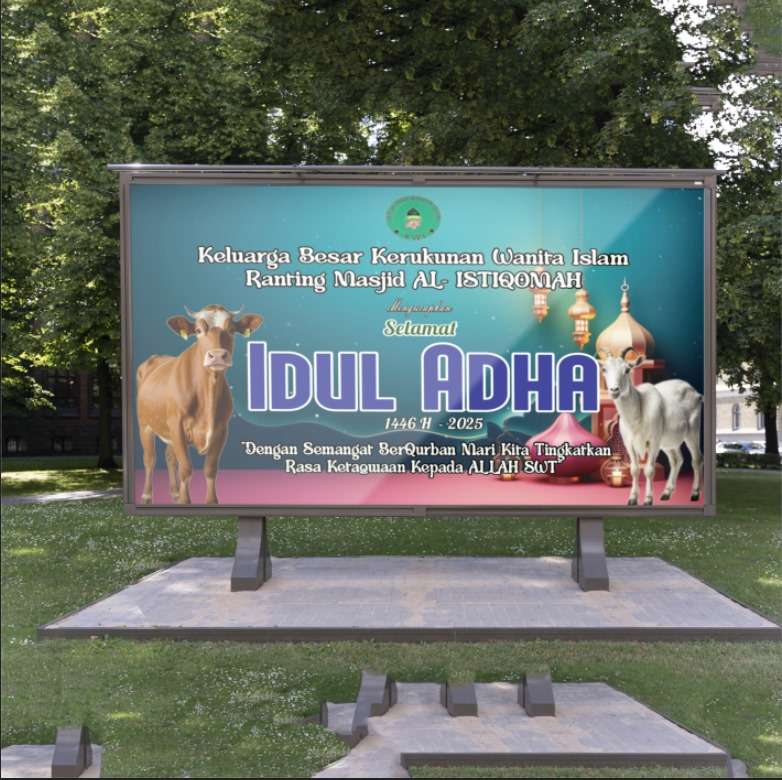Baliho Idul Adha 1446 H – Kerukunan Wanita Islam Masjid Al-Istiqomah - Image 1