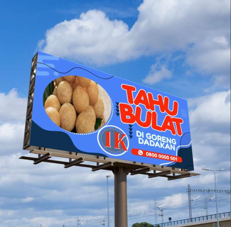 Baliho jualan dagang Minimalis Modern Biru - Image 1