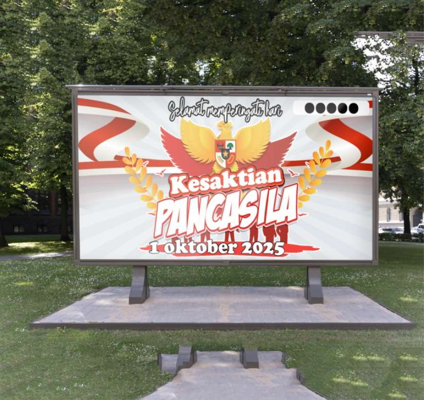 Baliho Peringatan Hari Kesaktian Pancasila – 1 Oktober 2025 (Versi Cerah dan Simbolis) - Image 1