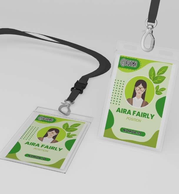 ID Card – Tema Hijau Daun Organik dengan Sentuhan Lingkungan - Image 1