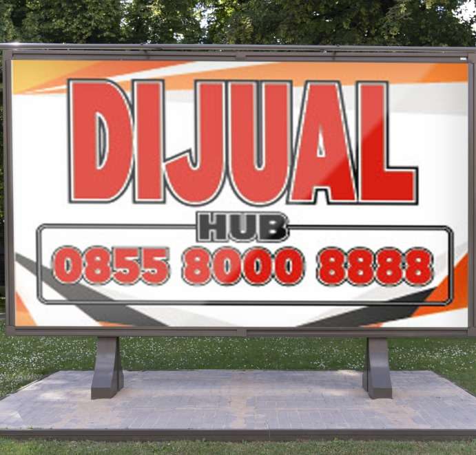 baliho disewakan asimetris kuning orange putih - Image 1