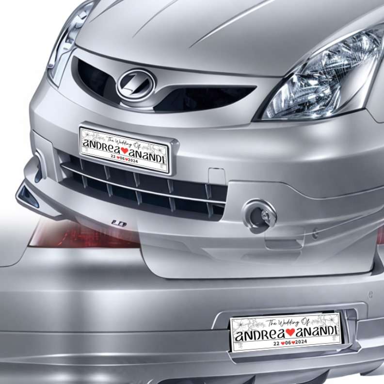 Plat Mobil Wedding The Wedding Of - Image 1