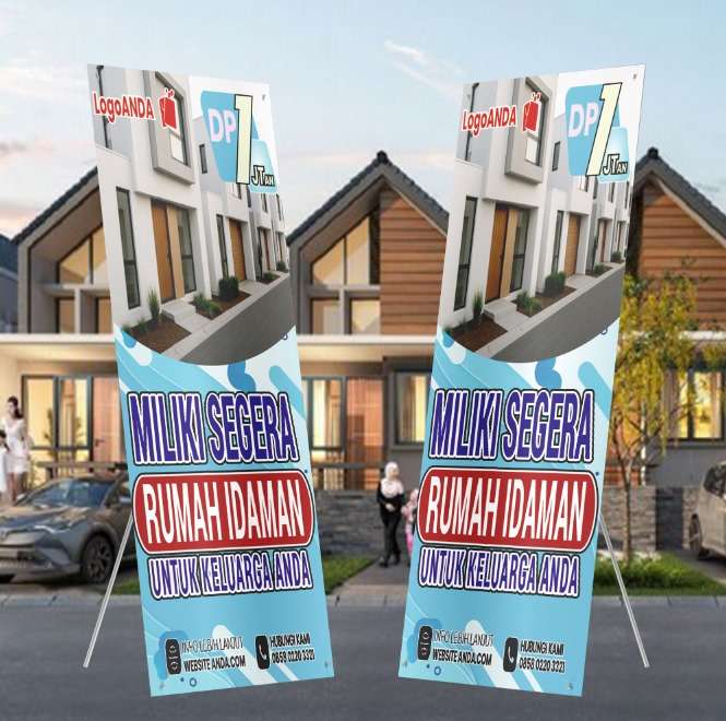 Desain xbanner perumahan dengan Nuansa biru muda - Image 1