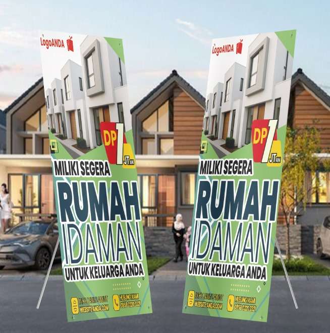 Desain xbanner perumahan Nuansa hijau tenang nyaman - Image 1