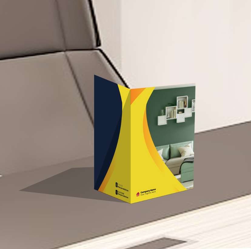 Map Folder Profesional Warna biru aksen kuning dan orange - Image 1