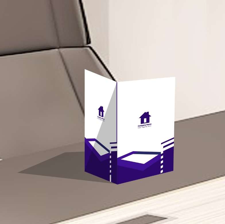 Map Folder Profesional Warna biru putih Desain Elegan futuristik - Image 1