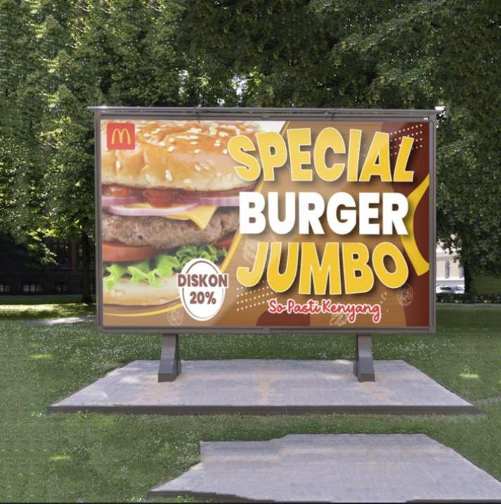 Baliho burger McRonald's Special Burger Jumbo – Diskon 20% - Image 1