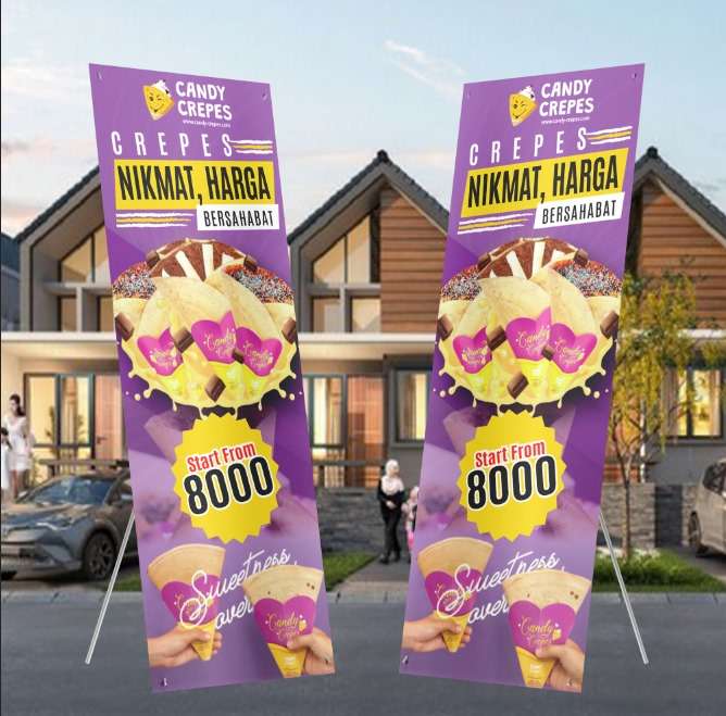 X-Banner Candy Crepes Promo Harga Mulai 8000 - Image 1