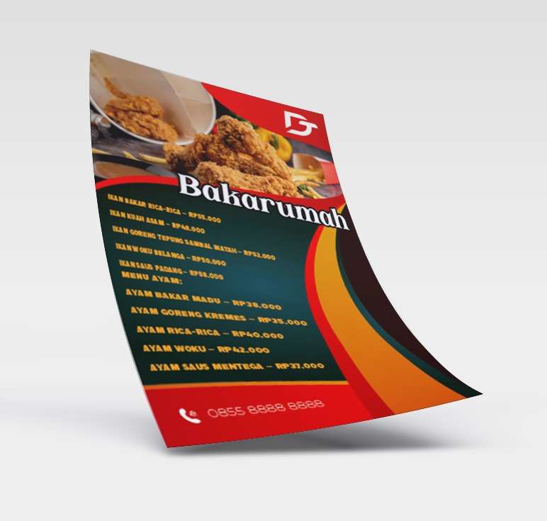 Flyer Menu Bakarumah – Spesialis Ikan & Ayam Bakar Lezat - Image 1