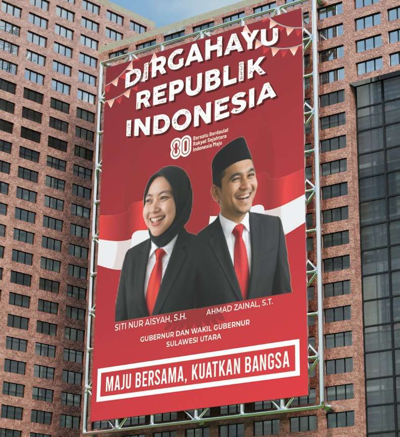 baliho kemerdekaan foto gubernur wakil gubernur - Image 1