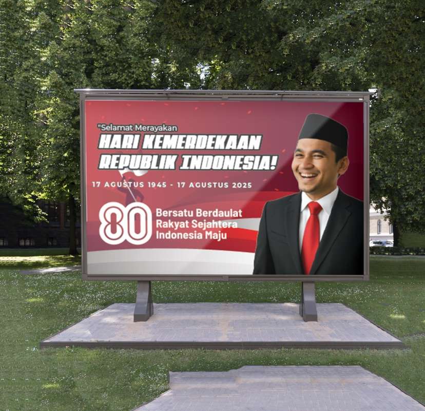 baliho kemerdekaan merah darah foto pejabat - Image 1