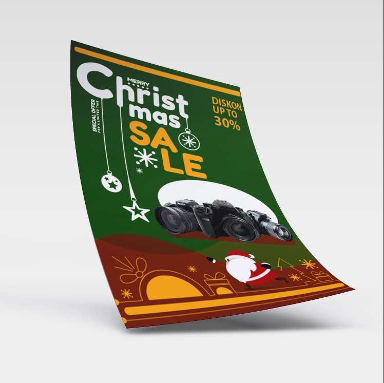 flyer diskon natal christmas sale hijau merah - Image 1