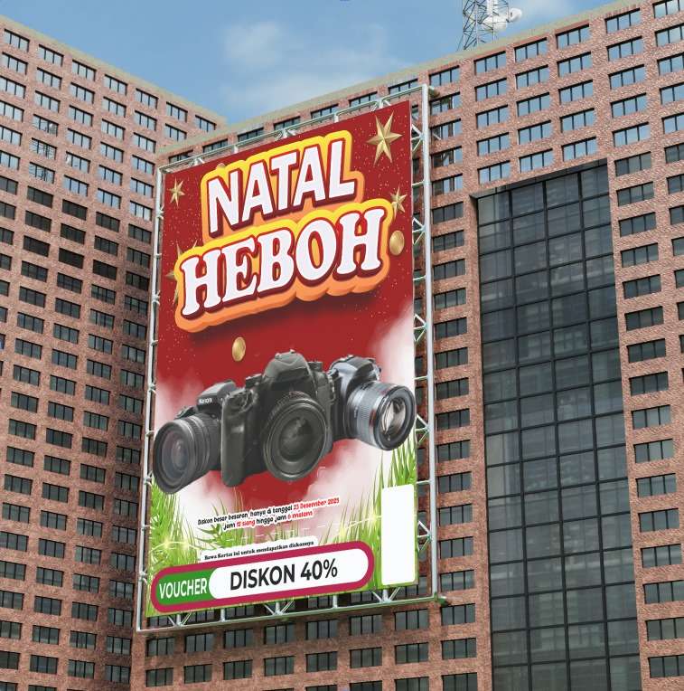 baliho besar potrait natal heboh simpel dan eye catching - Image 1