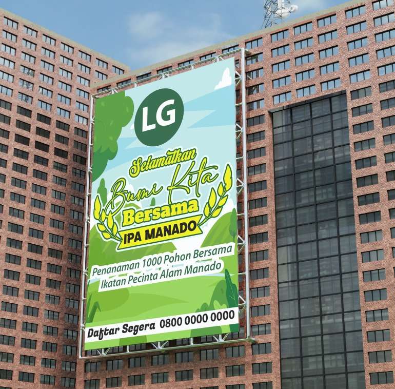 baliho selamatkan bumi kita dalam rangka hari pohon penanaman pohon - Image 1