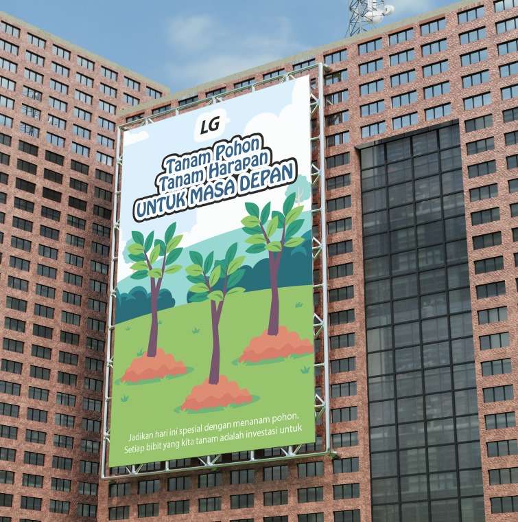 baliho tanam pohon untuk masa depan hijau segar bibit - Image 1