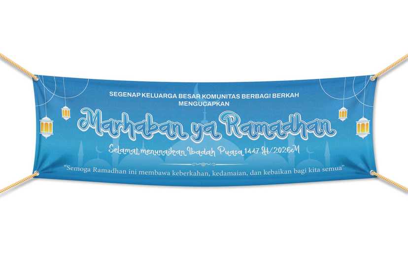 Baliho Marhaban ya Ramadhan Selamat Menunaikan Ibadah Puasa - Image 1