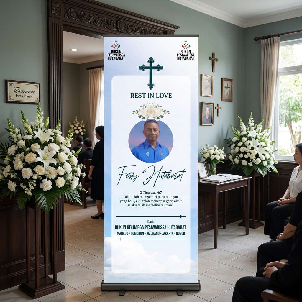 Roll Up Banner Duka Tema Awan Langit - Image 1