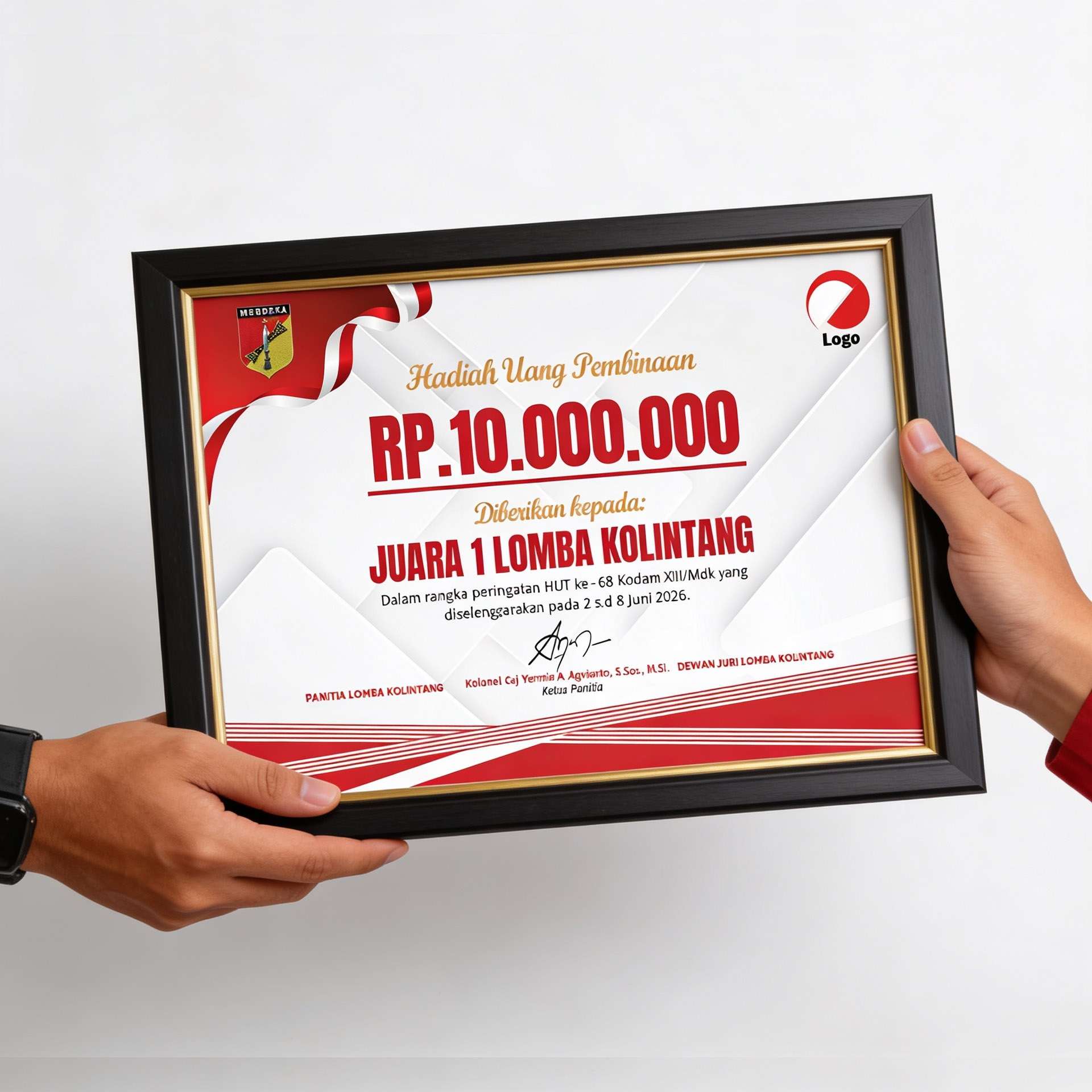 Sertifikat Simbolis Penghargaan Lomba Tema Merah Putih - Image 1