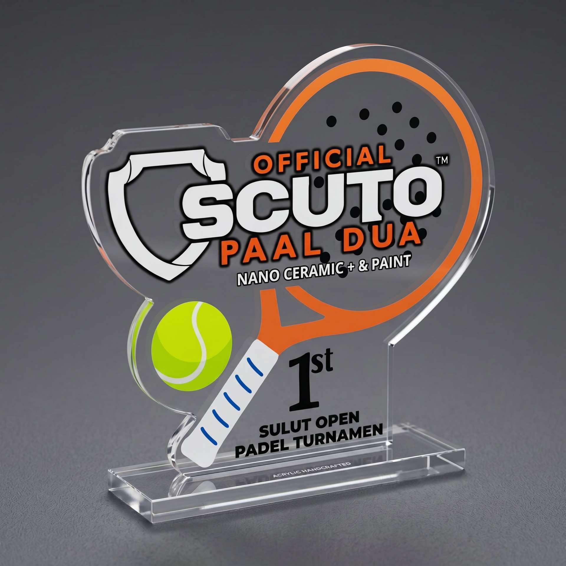 Plakat Akrilik Kejuaraan Lomba Padel Sponsor Scuto - Image 1