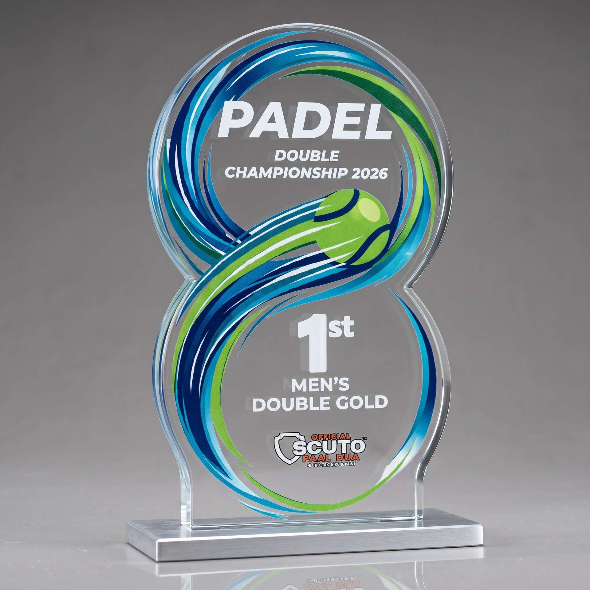 Plakat Akrilik Kejuaraan Lomba Padel Invinity Sponsor Scuto - Image 1